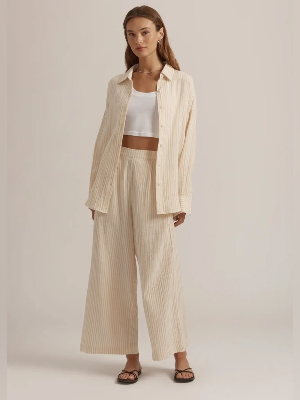 Favorite Daughter gauze ankle beachwalk pant size L *minor flaw*